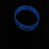 Bracelet personnalisé en Silicone Fluorescent, lueur dans la nuit, couleur en creux, cadeaux de Promotion 217M