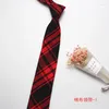 Bow Ties Cotton Plaid Tie College Student Casual