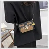 Small Square 2023 New Fashion Lock Button Printed Cross Shoulder number 815