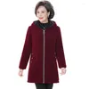 Damen Trenchcoats -30 Grad Schnee Tragen Sie lange Parkas Winterjacke Frauen Lammwolle Plus Samt Baumwollmantel Weiblicher Mantel mit Kapuze Dick