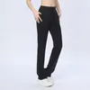 Pantaloni attivi Marchio Yoga con logo Sport Donna Vestibilità ampia Dritto Corsa Asciugatura rapida Casual Gamba larga Fitness