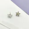 2023 Boucle d'oreille de charme de qualité de luxe avec forme d'étoile de diamant en argent plaqué avec timbre de boîte PS7990A219u