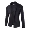 Costumes pour hommes Hommes Manteau Coton Mélange Business Chaud Mode Couleur Unie Cardigan Veste