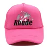 Groene Mesh Patchwork Baseball Cap Heren Dames Borduren Unisex Rhude Collections Casual Truck Hoed Verstelbaar