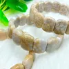 Schakelarmbanden Natuurlijk koraal Jade Bangle Crystal Healing Stone Stretch Polychroom Edelsteen Voor Vrouwen Verjaardagscadeau Minnaar Cadeau 1pcs