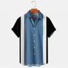 Men's Dress Shirts 2023 Thailand Summer Africa Southeast Asia Stripe Casual Polo Short Sleeve Shirt Top T-shirt