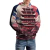 Hoodies masculinos 2023 camisola casual 3d personalização personalizada torre padrão impresso hoodie outono e inverno moda