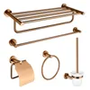 Conjunto acessório de banho nórdico escovado rosa ouro toalhas rack de armazenamento banheiro hardware pingente suporte de tecido escova de vaso sanitário