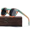 Sunglasses Color Bamboo Oval Wooden Polarized For Men Women Fashion Glasses UV400 Protection Eyewear