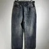 Jeans da uomo 2023ss High Street Pantaloni larghi da uomo vintage lavati e strappati di alta qualità Pantaloni streetwear Abbigliamento tecnico Abbigliamento