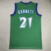 21 Kevin Garnett Timberwolve Basketballtrikot Minnesotas Anthony Edwards Sixer 3 Allen Iverson 6 Julius Erving Throwback Schwarz Weiß Größe S-XXL