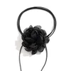 Collier chaîne de clavicule pour femmes, élégant et exagéré, grande fleur de Rose, Sexy, romantique, corde réglable, ras du cou, accessoires Y2K, vente en gros, YMN061