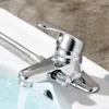 Badezimmer Waschbecken Wasserhähne 1 stücke Becken Kaltwasser Mischbatterie Zinklegierung Seite Offen 2 Möglichkeiten mit Kupfer Keramik Spool Wasserhahn für Küche