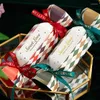 Cadeau cadeau 20 pcs / lot créatif bonbons forme losange treillis boîte de mariage festif petit papier d'emballage avec ruban
