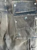 Jeans pour hommes hommes vintage en détresse côté bouton-pression charpentier cargo