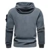 Herrjacka vattentät jacka utomhus hoodie vinterjacka mjuk skal fleece hoodie vindbrytare jacka