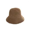 Cappelli a tesa larga Cappello di paglia Design cavo traspirante pieghevole da donna alla moda per la protezione dello schermo estivo in spiaggia