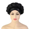 African Hat Pattern Headwrap Hats for Women Pre-Tied Africain Designer Bonnets Turban Knot Aso Oke Africaine Turbante Auto Gele 22259b