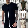 T-shirt da uomo stile casual di tendenza moda nuova streetwear casual top a manica corta camicia da uomo basic stretch T uomo 263L