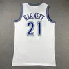 21 Kevin Garnett Timberwolve Basketballtrikot Minnesotas Anthony Edwards Sixer 3 Allen Iverson 6 Julius Erving Throwback Schwarz Weiß Größe S-XXL