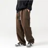 Męskie spodnie luźne ładunki workowate spodnie drobna siatka elastyczna talia kombinezon szerokie stopy męskie noszenie mężczyzn męskie dna plus rozmiar xxl