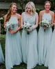 2023 Custom Made Simple Chiffon Bridesmaid Dresses Floor Length Spaghetti Straps Halter Beach Maid of Honor Gown Plus Size
