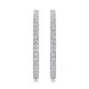 Meisjes Vrouwen Chamring Diamanten Oorbellen 925 Sterling Zilver Knipperende Moissanite Hoops Oorbellen Leuk Cadeau voor Feest Bruiloft