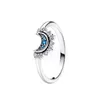 925 Gümüş Sun Moon Moon Snowflake Charm Ring istiflenebilir enfes mücevher doğum günü Sevgililer Günü Hediyesi satan küme halkaları