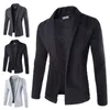 Costumes pour hommes Hommes Manteau Coton Mélange Business Chaud Mode Couleur Unie Cardigan Veste