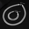 Wedding Jewelry Sets 925 Sterling Silver Creativity Net chain Bracelets necklaces for women fashion designer party wedding jewelry sets gift 231013