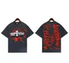 Hellstar T-shirt Rappe Hommes Femmes Tshirt Rappeur Wash Gris Heavy Craft Unisexe À Manches Courtes Top High Street Mode Rétro Hell T-shirt Femme Designers Tees Taille S-xl hg4