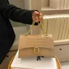 Sac à main de styliste Crocodile pour femmes, petit sac carré à une épaule avec croix Oblique, sablier, 2023