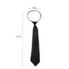 Bow Ties 1-3pcs Student Retro Black Silky Narrow Neck Tie Slim Smooth Women Zipper Necktie Casual Elegant All-match Trendy Unisex