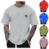 Homens camisetas Homens Correndo Camisa Manga Longa Masculino Verão Praia Pequena Árvore Imprimir Blusa Curta O Mens Pequeno A