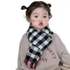 Écharpes 2023 Automne Hiver Enfants Plaid Écharpe Mode Polyvalent Garçons Filles Cachemire Chaud Enfant Gland Châle