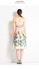 Grundläggande avslappnade klänningar Sommarsemester strandtankklänning Running Design Kvinnor Bow Spaghetti Rem Backless Flower Print Slim Dresses Vestidos 2024