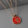 Chaînes Anime Kamen Rider OOO Collier Ankh's Broken Taka Core Médaille Pendentif Ronde Double Chaîne Bijoux Pour