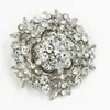 Broches Style Vintage cristaux clairs fleur broche de luxe mariage mariée Bouquet broche broche superbe strass femmes vêtements bijoux