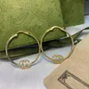 2023 Hoop Earrings brass diamond set letter earrings designer for women fashion gorgeous luxury brand celebrity same style new ear272v