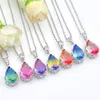 12 Pcs Colored New Pendants Luckyshine 925 sterling silver small and Pretty Bi colored Tourmaline Necklaces Pendant For Lady Party214O