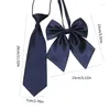 Bow Ties 2pcs Women Bowknot węzeł darmowy krawat na szyję na jednolite krawat Student DXAA