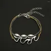 Anklets 2023 Vintage Fashion Beach Wave Spray Alloy Shell Anklet Foot Gift For Women Beautiful Jewelry 2P