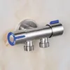 バスルームシンクの蛇口ダブルハンドルステンレス鋼水蛇口洗浄機の2つの方法でタップ