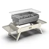 BBQ Grills Detachable Camping Grill Portable Mini Stove Folding Barbecue Cookstove Durable Foldable BBQ Grill Rack Outdoor Cookware 231013