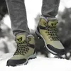 Chaussures habillées Hiver imperméable hommes bottes en cuir baskets bottes de neige en plein air mâle randonnée bottes chaussures de travail haut haut antidérapant bottines 231013