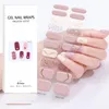 20 Nails strips with Nail Glue of Nude Sheer Gel Jelly Nails Medium Length Natural Light Pink Neutral Skin Tone Translucent Glue On Nails False Nails with Design