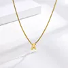 Pendant Necklaces Danity Letter Initial Necklace For Women Box Chain Stainless Steel Gold Plated Mom Wife Girlfriend Friendship Gift