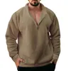 Men's Hoodies Sweater Top Men Clothing Stylish Half-zippered Fleece Warm Casual Trendy Autumn/winter For Cold-proof