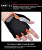 Five Fingers Gloves Cycling Antislip Men Half Finger Breathable Shockproof Sports Antisweat Bike Bicycle Glove Equipment 231013
