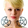 Dangle Lustre À La Mode Acrylique Grand Rond Pentagramme Boucles D'oreilles Pour Les Femmes Rose Cercle Étoile Pendientes Punk Parti Bijoux Cadeau263E